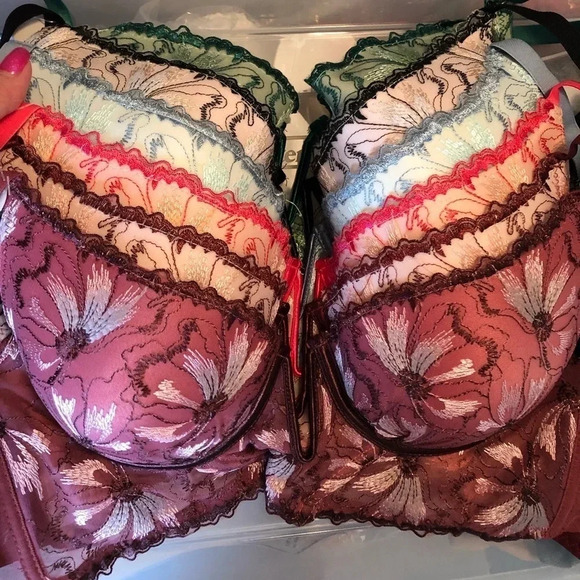NWT Longline floral satin bra 36B - Picture 2 of 14